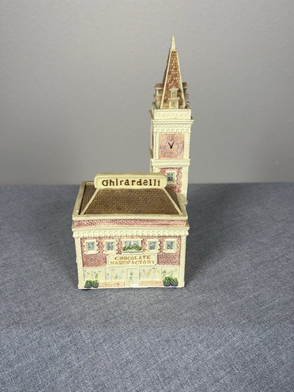 Vintage Ghirardelli Chocolate Factory Clock Tower Trinket Box